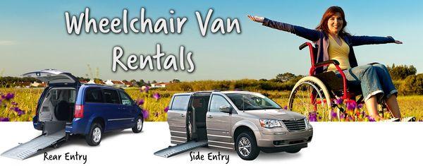 We rent wheelchair accessible van rentals.