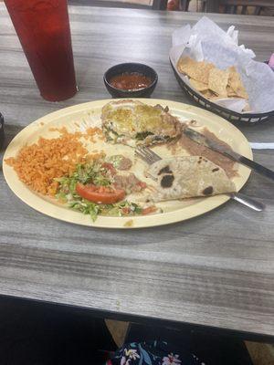 Chile relleno was so good I can't believe I almost ate it all!