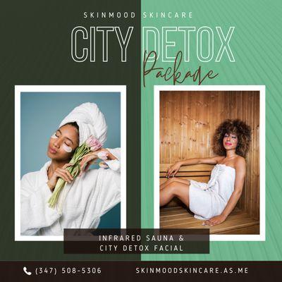 Escape the city grind with our City Detox Package. Relax in our 30-minute infrared sauna, then treat your skin to a refreshing facial!