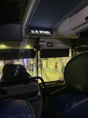 On the bus at Logan airport Boston MA