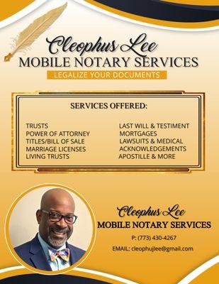 Cleophus Lee Mobile Notary Service