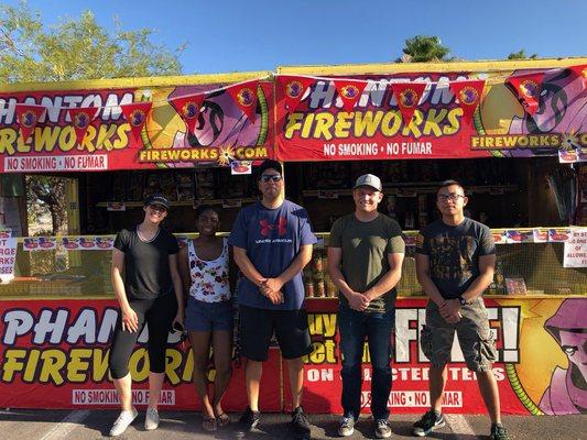 Here's a group of our volunteers enjoying the warm July weather.