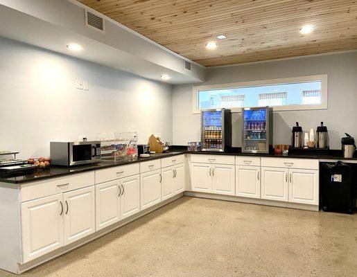 Complimentary breakfast area on first floor