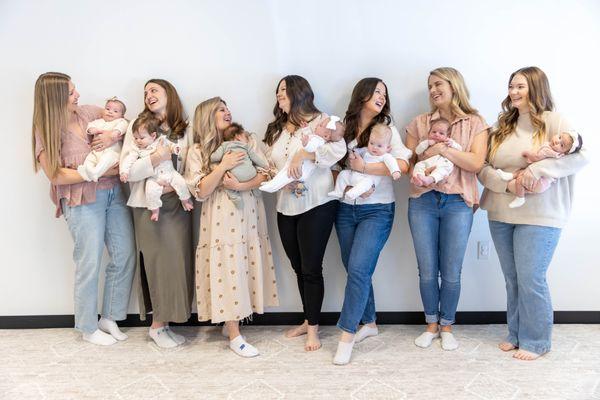 Moms find their support postpartum in the Mommy and Me 8 week series.