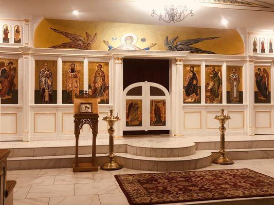 Iconostasis and altar