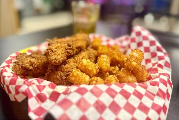 Chicken tenders and tater tots