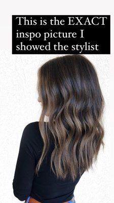 This is the exact picture I told her I wanted my hair to look like