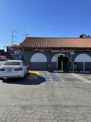 Front of the building.