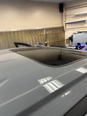 Roof dirt bird droppings