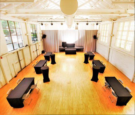 Party setup in the Auditorium