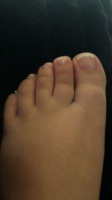 french tip pedi