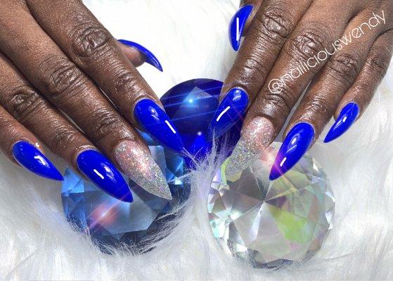 Stilleto shapes with gel polish