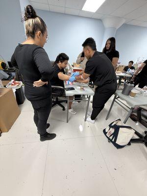 Successful blood draw.