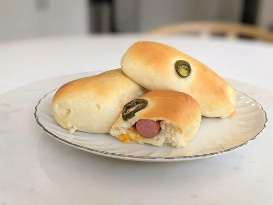 Sausage, jalapeno, and cheese kolache