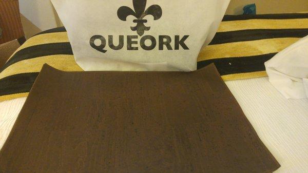 Queork placemat - velvety feel and easy to clean!