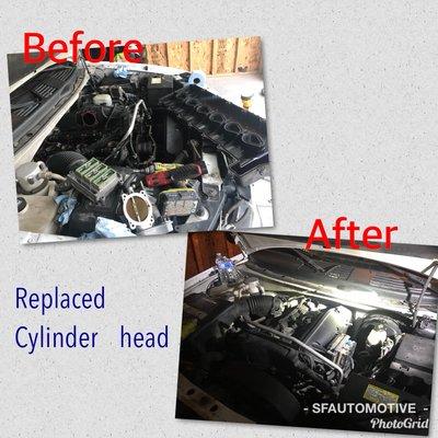 Replaced Cylinder head