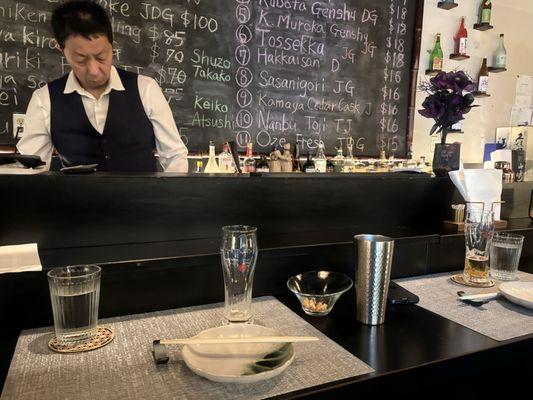 Shuzo, the owner who took time to explain the different grades of Japanese sake. There should be more intimate bars like this!