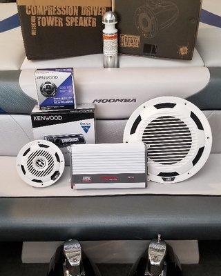 MTX Thunder installed onto a Moomba Boat. We have a full line of marine audio!
