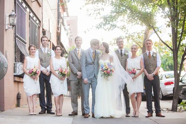 Wedding party in Brooklyn, NY.