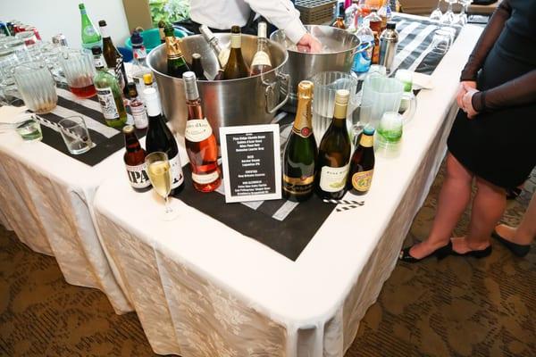 Our bar selections, courtesy of Mills Wine Group