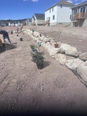 These guys put up 3' retaining wall for me in one day.Great price great value