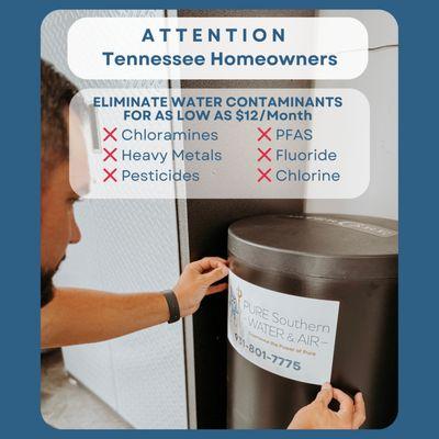 If you live in Nashville or surrounding areas and are curious how to improve your tap water, we can help! Your local water experts