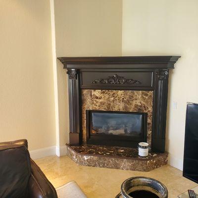 Repaint fireplace,was dull,now new