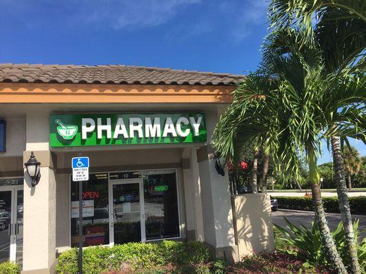 Front of store on south east corner of shopping center.