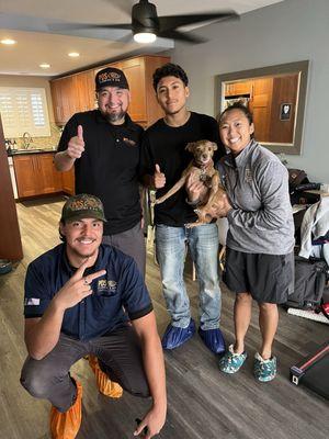 Jorge along with his colleagues helping us with a plumbing job and HVAC inspection.