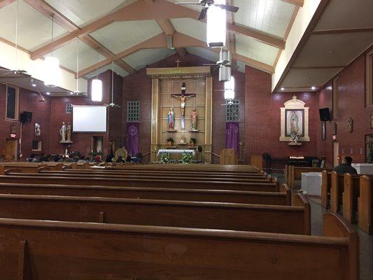 The nave of the church