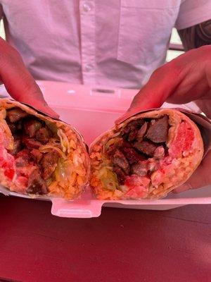 Steak burrito