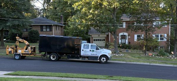 Truck randomly blocking in my neighbors car and driveway so that she couldn't get to work on time.