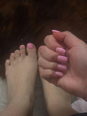 120 for brows,pedi,and full set reasonable price ,love the pink nails !! amazing service