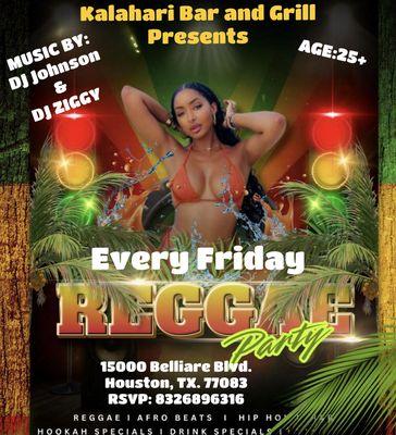 Come join us every Friday for Reggae Nights