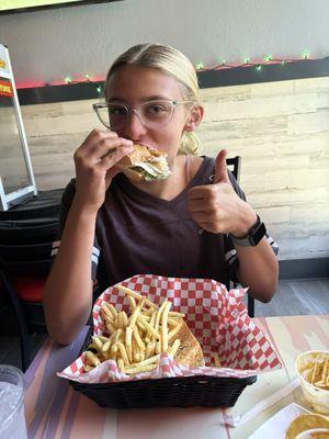 Turkey Sandwich w fries.