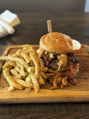 Barbecue brisket burger