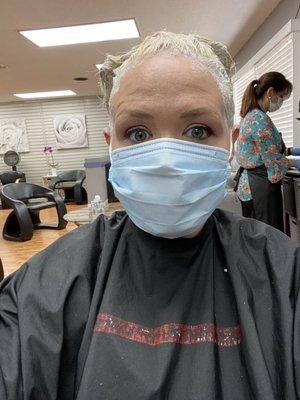 Isabel is like a Yoda hairstylist and I love her! Getting done up during COVID 19 