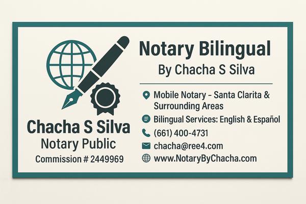 Notary Bilingual By Chacha S Silva