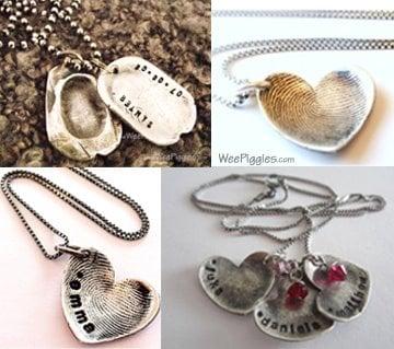 Sterling Silver Fingerprint Necklaces & Dog Tags