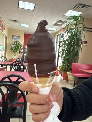 chocolate dipped ice cream