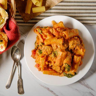 Pork Sausage Rigatoni Pasta