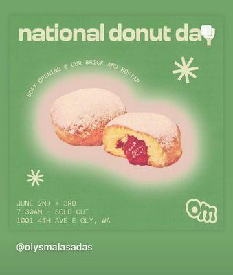 Soft opening 2023 National Donut Day, 6/2/2023 at their first brick & mortar shop!!!! (At the former Left Bank Pastry shop location)