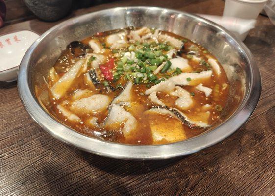 Suan cai yu (old Chengdu pickled fish on the menu)