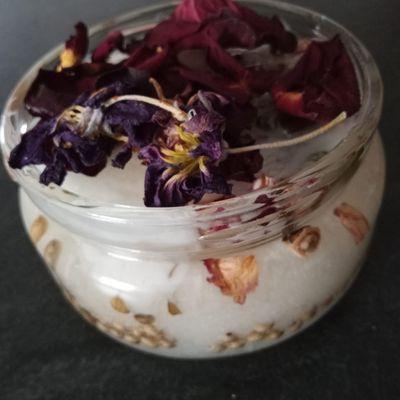 Herbal Salt and botanical body scrub.