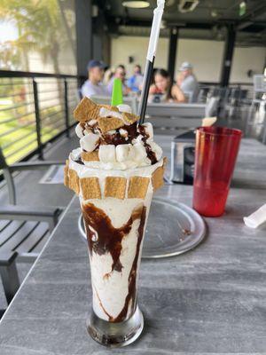 Beautiful s'mores milkshake