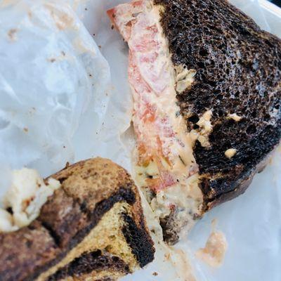 Sopping wet Reuben doused with an entire bottle of thousand island (no coleslaw). They should've offered it as a special, 'Reuben soup'.
