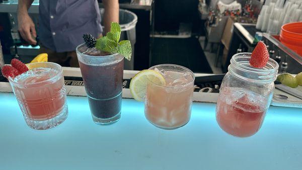 Creating our own drinks!