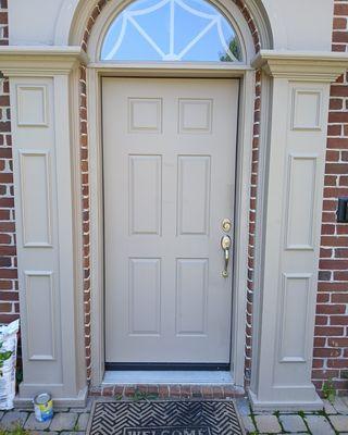 One of our recent projects in West Knoxville included replacing the brick mould trim around a customer's front exterior door.
