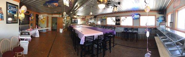 Baby shower upstairs