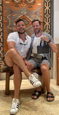 We made a big purchase to celebrate our anniversary - matching pendant necklaces!